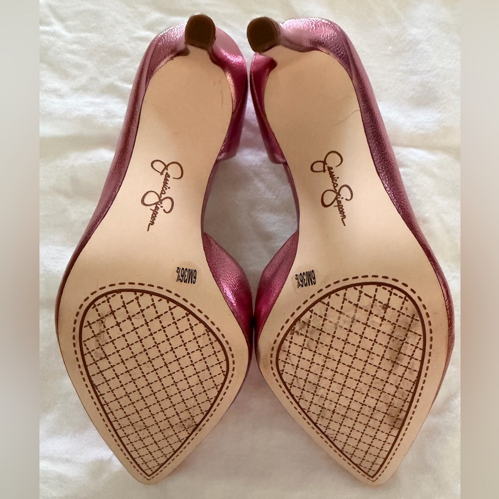 Jessica Simpson Metallic Pink Heels - Picture 5 of 5